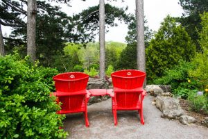 Landscaping Furniture - Red Deck Chairs