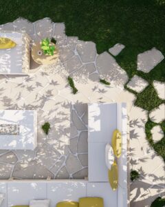 Random flagstone patio