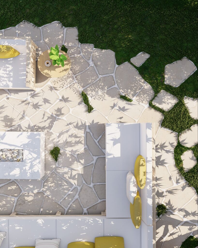 Random flagstone patio